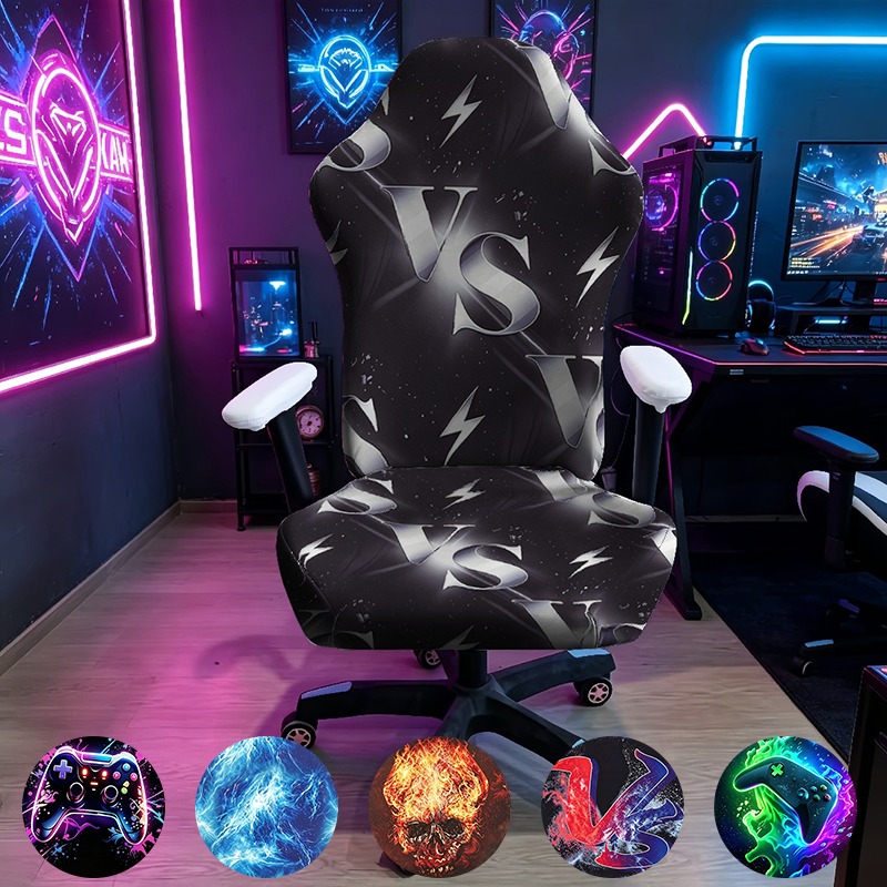 Esports Gaming Room - 엘라스테인 탄성 게임 의자 커버 네온