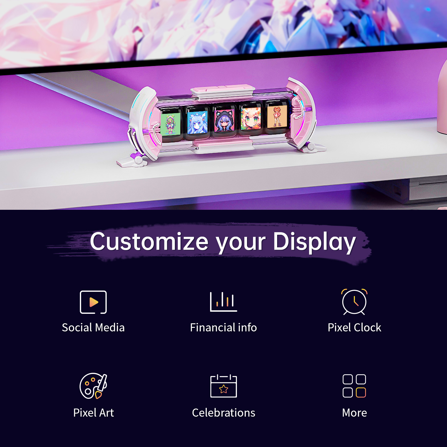 Divoom Times Gate 귀여운 게임 디지털 시 - Esports Gaming Monitor 리뷰 및 가격