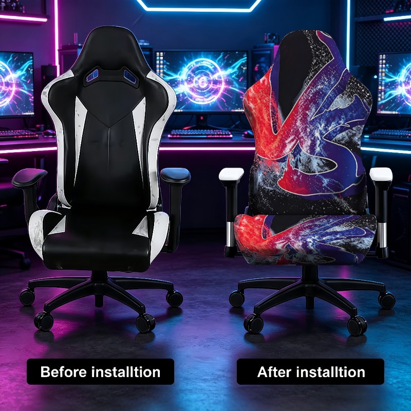 엘라스테인 탄성 게임 의자 커버 네온 게임패드 해골 프 - Esports Gaming Room 리뷰 및 가격