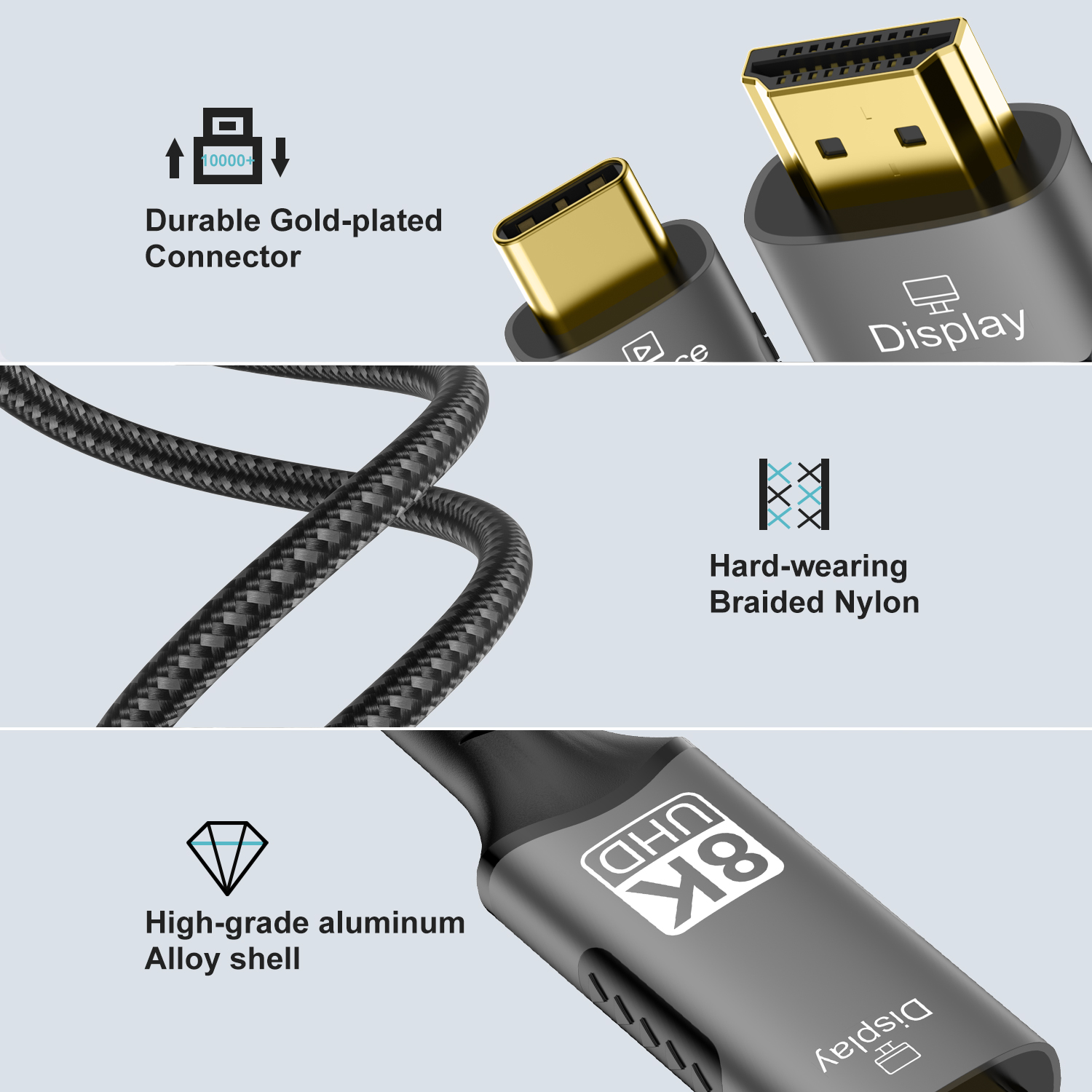 8K 유형 C - HDMI 2.1 케이블 32.4Gbp - Esports Gaming Bundle 리뷰 및 가격