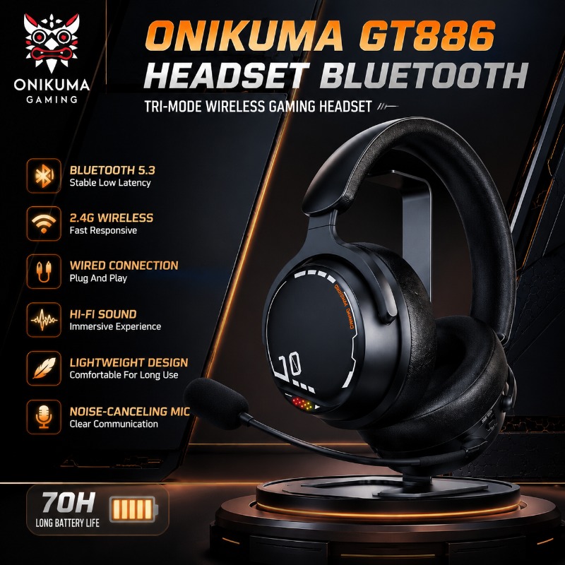 ONIKUMA GT886 게이밍 헤드셋 트리 모드 경량 - Esports Gaming Monitor 리뷰 및 가격