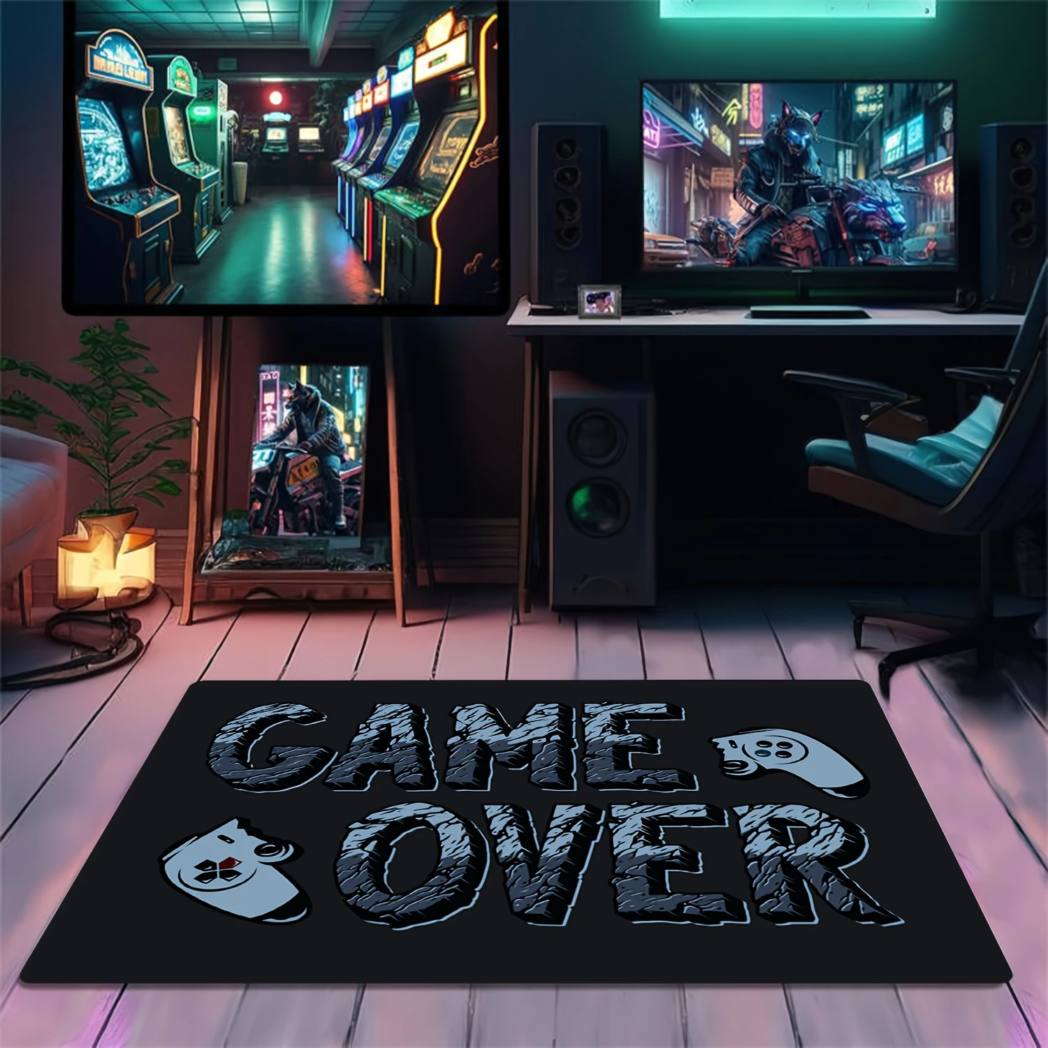VIKAMA 게임 오버 게임 컨트롤러 러그, 미끄럼 방 - Esports Gaming Room 리뷰 및 가격